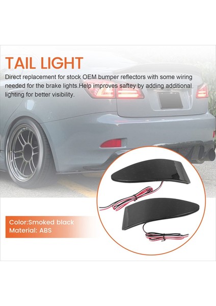 Arka Tampon Reflektörü Kırmızı LED Kuyruk Fren Fren Fren Fren Lambası 250 350 XE20 2006-2013 250 220D 05-14 Siyah (Yurt Dışından) indirimleri