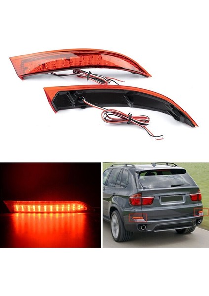 63147240997 LED Fren Işığı Tampon Işık Arka Tampon Işaretleyici Bmw X5 E70 Lcı 2010-2013 63147240998 Kırmızı (Yurt Dışından) fiyatları