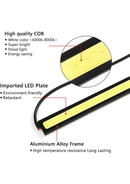 20X 12V Su Geçirmez Drl LED Strıtle Işık Çarlar Kamp Karvan Boşu Araç Cob-Whıte (Yurt Dışından) fırsatları