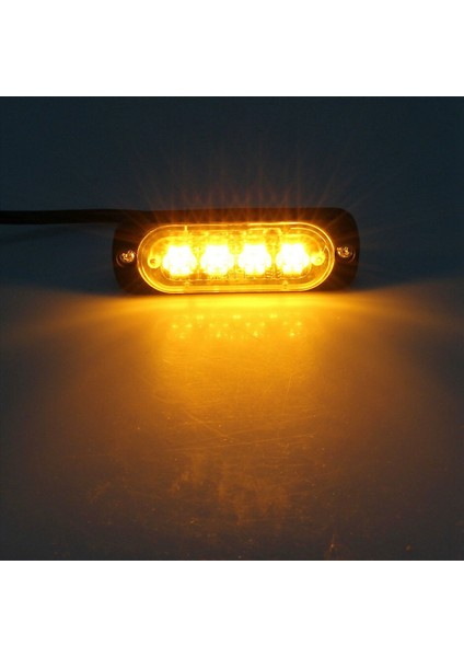 12PCS 4 LED Amber Recovery Flaş Işıkları 12V 24V Turuncu Izgara Arızası Yanıp Sönüyor (Yurt Dışından) fırsatları