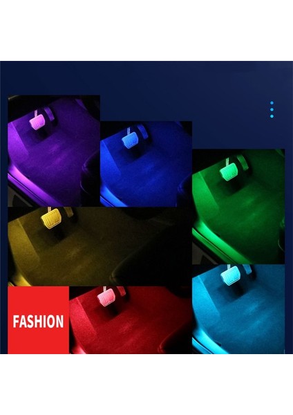 Araba Iç Işık Rgb LED Işık Kablosuz Uzaktan Araç Dekoratif Lamba Otomatik Ortam Işık Lambası Şarj Ayak Işığı (Yurt Dışından) modelleri