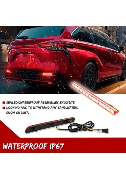 LED Arka Arka Tampon Reflektörü Işık Toyota Sienna 2021 2022 2023 Sıralı Sinyal Işığı Işığı Sis Lambası (Yurt Dışından) indirimleri