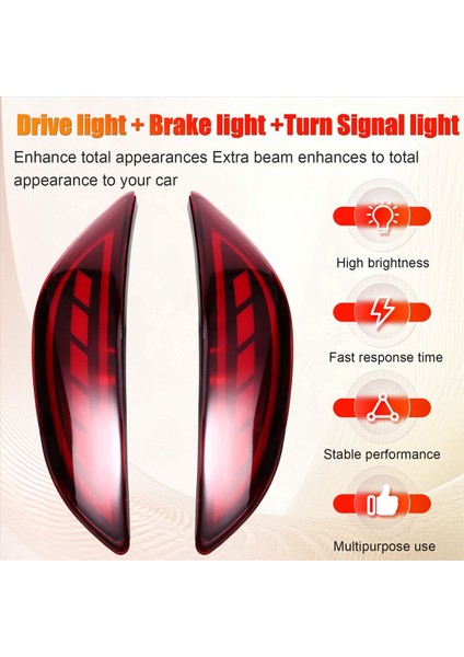 Araba LED Arka Tampon Işığı Hyundai Accent Verna Solaris Brio 2008-2015 Kuyruk Reflektörü Fren Sis Lambası Dönüş Sinyali (Yurt Dışından) indirimleri