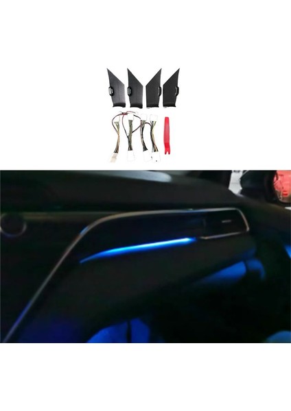 Toyota Camry Için Yeni Araba Gidon Iç Ortam Işığı 18-22 Kapı Kolu Işık Dört Kapı Işıkları Buz Mavisi (Yurt Dışından) indirimleri
