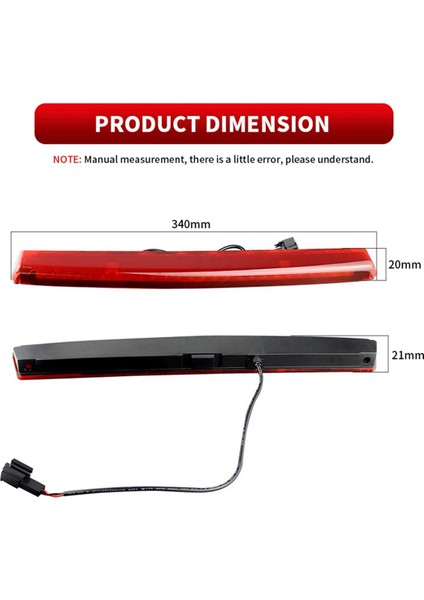 1K6945097F 1K6945097E Montajlı Fren Işığı Freni Işığı Volkswagen Golf Için Üçüncü Fren Işığı Otomotiv 5 V Gtı R32 (Yurt Dışından)