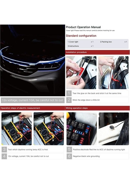 Araba Hood LED Strip Işıkları Esnek Farlar Su Geçirmez Araba LED Işık Gündüz Çalışma Işık Şeritleri Kaput Işığı 71 Inç (Yurt Dışından) fırsatları