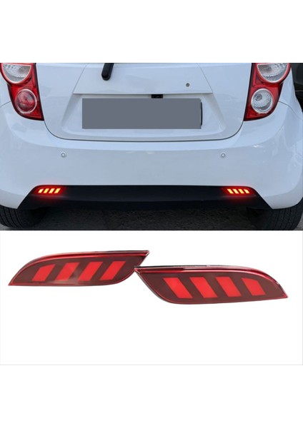 Araba LED Arka Tampon Işıkları Dinamik Dönüş Sinyali Işık Işıkları Reflektör Işıkları Chevrolet Spark Için 2010-2015 (Yurt Dışından) indirimleri