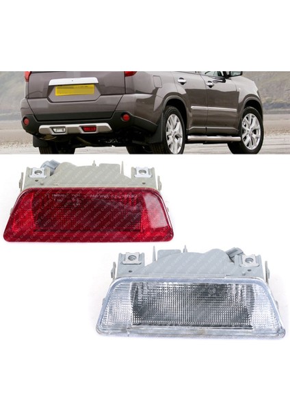 1 Çift Araba Arka Tampon Sis Lambası Nissan X-Trail T31 2008-2013 26580-ED50A Şeffaf (Yurt Dışından) fiyatları