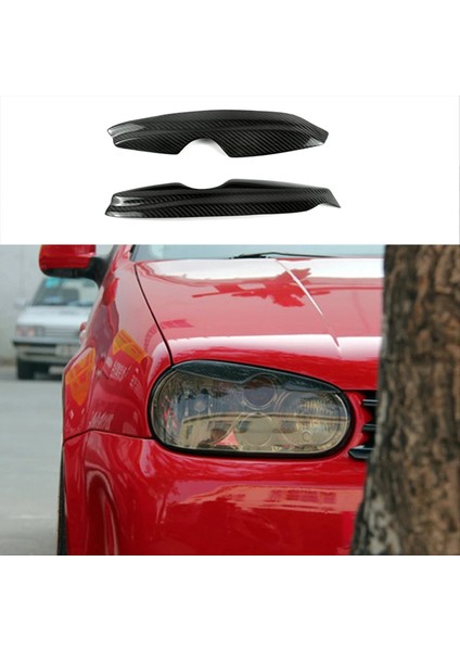 Karbon Fiber Araba Far Lambası Vw Golf Için Kaş Çıkartma 4 Mk4 Iv 1999-2004 Ön Far Döşeme (Yurt Dışından) indirimleri