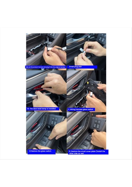 Toyota Alphard 40 Serisi 2023+ Araç Ön Kapı Yemeği Ayarlanabilir Renk Döngüsel Renk Değişikliği Ortam Işıkları (Yurt Dışından) fiyatları