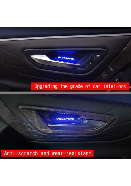 Toyota Alphard 40 Serisi 2023+ Araç Ön Kapı Yemeği Ayarlanabilir Renk Döngüsel Renk Değişikliği Ortam Işıkları (Yurt Dışından) modelleri