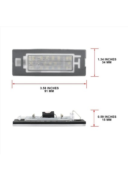 1paır LED Plaka Fiat Panda Mk3 169 2003-2012 Mk4 319 2011- 71734797 71771501 (Yurt Dışından)