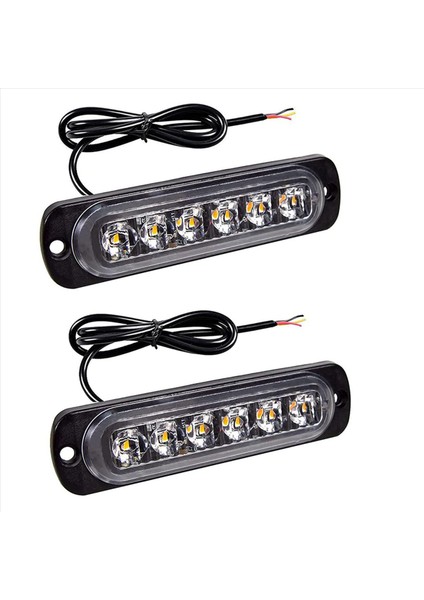 LED Acil Flaş Işıkları Amber 6 LED Frose Uyarı Acil Durum Yanıp Sönen Işık Araba Kamyonu Off Yolu Atv Suv 4 Paket (Yurt Dışından) fiyatları