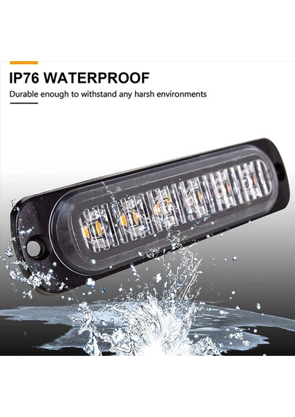 LED Acil Flaş Işıkları Amber 6 LED Frose Uyarı Acil Durum Yanıp Sönen Işık Araba Kamyonu Off Yolu Atv Suv 4 Paket (Yurt Dışından) modelleri