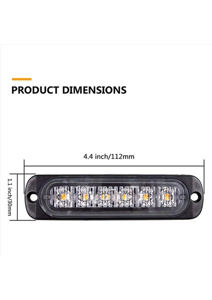 LED Acil Flaş Işıkları Amber 6 LED Frose Uyarı Acil Durum Yanıp Sönen Işık Araba Kamyonu Off Yolu Atv Suv 4 Paket (Yurt Dışından) indirimleri