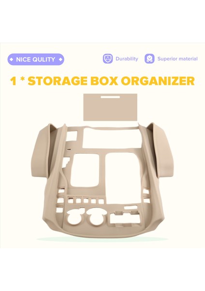 Lexus 570 LX570 Aksesuarları Için Araba Iç Kauçuk Saklama Kutusu Organizatörü 2016-2021 Bej (Yurt Dışından) fırsatları