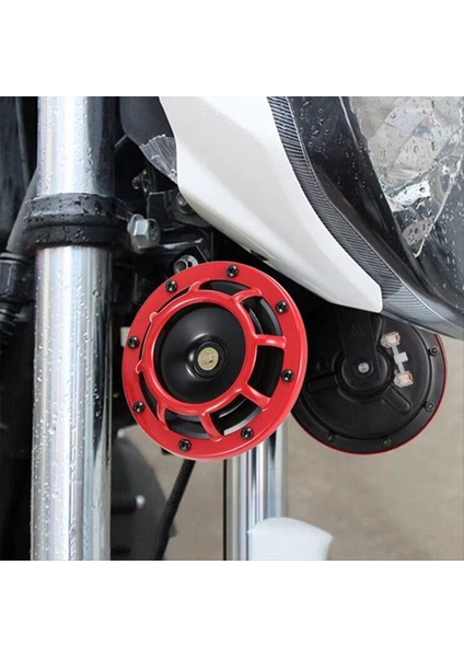 Evrensel Araba Motosiklet Boynuzu 12V Araba Modifiye Boynuz Yüksek Alan Kırmızı Havza Elektrikli Koyun Salyangoz (Yurt Dışından) fiyatları