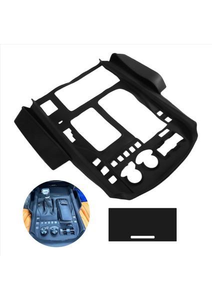 Lexus 570 LX570 Aksesuarları Için Araba Iç Kauçuk Saklama Kutusu Organizatörü 2016-2021 Siyah (Yurt Dışından) modelleri