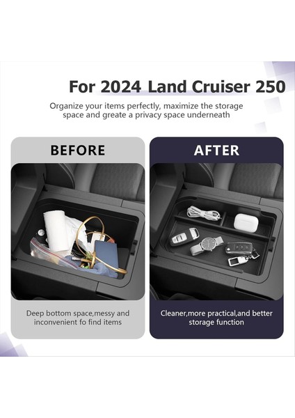 Toyota Land Cruiser 250 Prado J250 LC250 2024 Aksesuarlar Için Merkez Konsol Organizatörü Kolçak Depolama Tepsisi (Yurt Dışından) fiyatları
