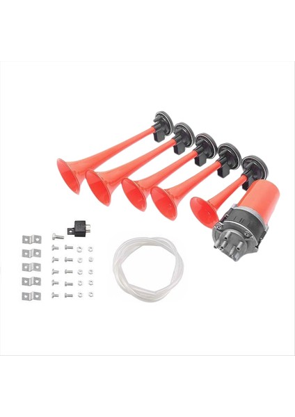 12V 125DB Araba Müzikal Hava Boynuzları Evrensel Trompet Süper Yüksek Sesli Hava Boynuzları Araba Kamyonu Tekne (Yurt Dışından)