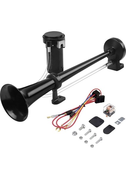 150DB 24V Kamyon Için Tren Korna Tek Trompet Kamyonu Hava Boynuzu 24V Araçlar Için Tren Araba Gemi Tekne Kamyonu 17 Inç (Yurt Dışından)