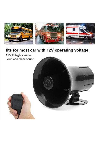 2x 12V Polis Siren Hoparlör 3 Ton Ses Sesli Ayar Aracı Mikro Hoparlörlü Acil Durum (Yurt Dışından) indirimleri