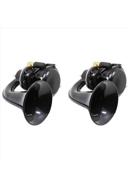 2x 12V 24V Elektrikli Salyangoz Hava Boynuzu 120DB Kamyon Van Için Yüksek Ses (Yurt Dışından)