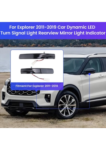 Ford Explorer Için 2011-2019 Araba Dinamik LED Dönüş Sinyali Işık Dikizleme Ayna Işığı Göstergesi (Yurt Dışından) indirimleri