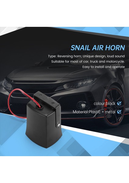 Yeni 12V Elektrikli Salyangoz Hava Boynuzu Süper Yüksek Sırgalı Evrensel Araba Motor Kamyonu (Yurt Dışından) fırsatları