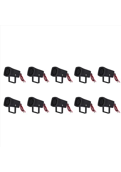 10X 12-24V 6tones Araba Polisi Yangın Alarmı Korna Yüzük Alarm Sistemi Siren Hoparlör Uyarı Yüksek Ses Alarm Hoparlör (Yurt Dışından)