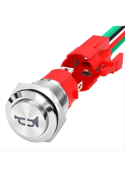 Boynuz Düğmesi 12V 20A Ağır Dermi 16MM Metal Korna Anahtarı Hoparlör LED Paslanmaz Çelik Anlık Push Düğmesi Anahtarı (Yurt Dışından)