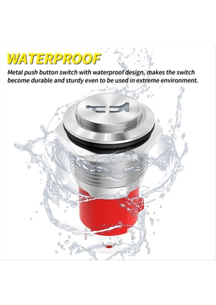 Boynuz Düğmesi 12V 20A Ağır Dermi 16MM Metal Korna Anahtarı Hoparlör LED Paslanmaz Çelik Anlık Push Düğmesi Anahtarı (Yurt Dışından) modelleri