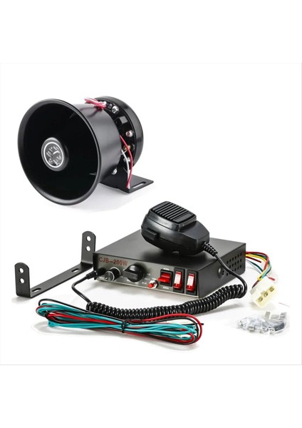 Araba Hoparlörü Için Polis Sireni Megafon 12V 200W Uyarı Konuşmacı Kamyon Araba Polis Acil Durum Alarmı (Yurt Dışından)