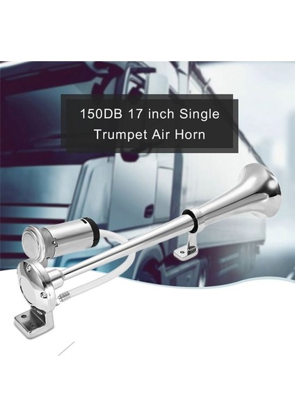 Araba Hava Boynuzu 17 Inç 150DB 180W Araba Siren Tonu Pompası Kamyon Araç Teknesi Motosiklet Için Tek Boynuz Kompresörü - 12V (Yurt Dışından) indirimleri