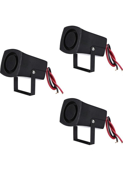 3x 12-24V 6tones Araba Polisi Yangın Alarm Korna Yüzük Alarm Sistemi Siren Hoparlör Uyarı Yüksek Ses Alarm Hoparlör (Yurt Dışından)