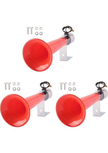 3x 12/24V 180DB Hava Freni ile Araba Kamyonu Tekne Tren Için Süper Yüksek Yüksek Hava Boynuzu Trompet (Yurt Dışından)