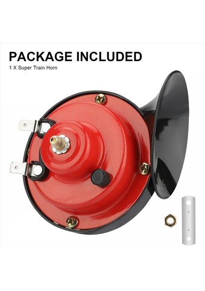 3x 300DB 12V Evrensel Elektrikli Salyangoz Tren Boynuzu Süper Yüksek Suy Geçirmez Boynuzlar Siren Motosiklet Otomobil Kamyonu Suv Boat (Yurt Dışından)