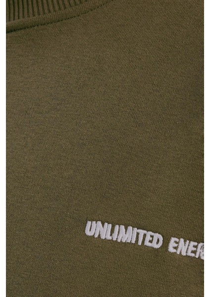 Erkek Relax Fit Pamuklu 3 Iplik Yumuşak Dokulu Içi Polarlı Bisiklet Yaka Haki Eşofman Takımı indirimleri