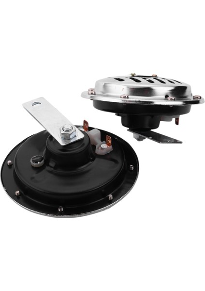 12V 115DB Evrensel Krom Kaplamalı Araç Korsası Kompakt Süper Sesli Araba Kamyonu Motosiklet Su Geçirmez Izgara Korna Aksesuarları (Yurt Dışından) modelleri