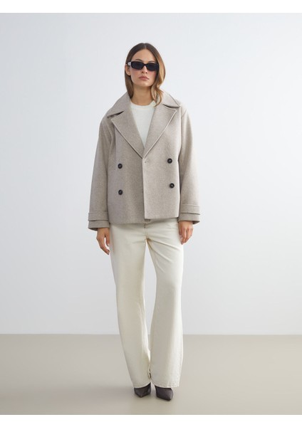 Yeni Sezon Kruvaze Yaka Kadın Kaşe Kaban fiyatları