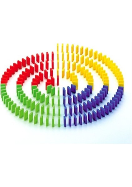 Ahşap Domino Oyunu 200 Parça, Eğlenceli ve Renkli Aile Oyunu