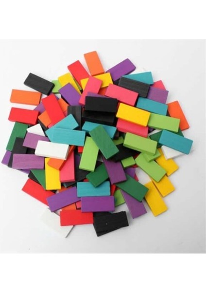 Ahşap Domino Oyunu 200 Parça, Eğlenceli ve Renkli Aile Oyunu modelleri