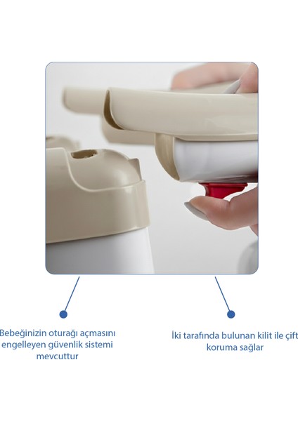 Babyjem Yandan Açılır Banyo ve Mama Oturağı & Minder 2'li Set Taş indirimleri