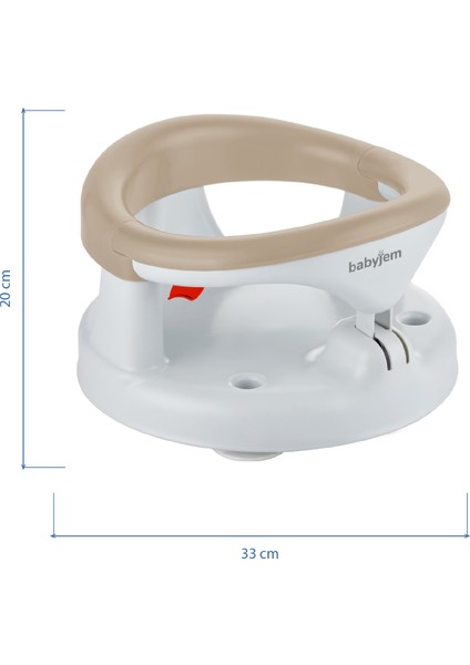 Babyjem Yandan Açılır Banyo ve Mama Oturağı & Minder 2'li Set Taş