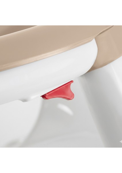 Babyjem Yandan Açılır Banyo ve Mama Oturağı & Minder 2'li Set Taş