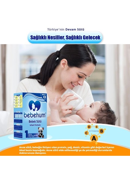 1 Toz Devam Sütü 800 gr – 0-6 Ay Bebekler için Demir ve Folik Asit Takviyeli Besleyici Formül fiyatları