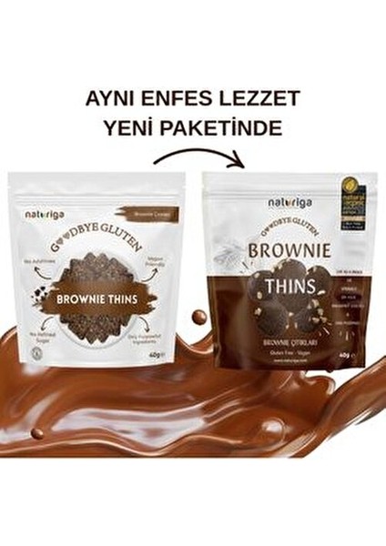3'lü Brownie Kraker 40 gr Glutensiz Vegan Dostu Lezzetli Atıştırmalık