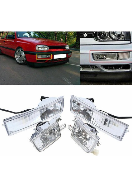 4pcs Ön Tampon Temiz Sis Dönüş Sinyali Işık Lambası Lh &amp Rh Için Mk3 Golf Jetta 1993-1998 (Yurt Dışından) indirimleri