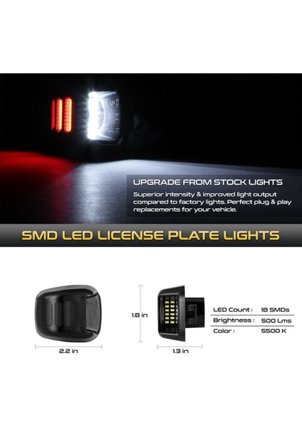 2x Araba LED Plaka Işıkları Nissan Navara D40 Frontier Titan 2007-2016 Için Arka Işık Su Geçirmez Taillamp (Yurt Dışından) indirimleri