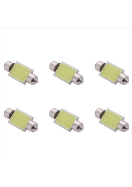 6x 3W Cob LED Araba Iç Tavan Işık Lambası Ampul 36MM Beyaz DC12V (Yurt Dışından)